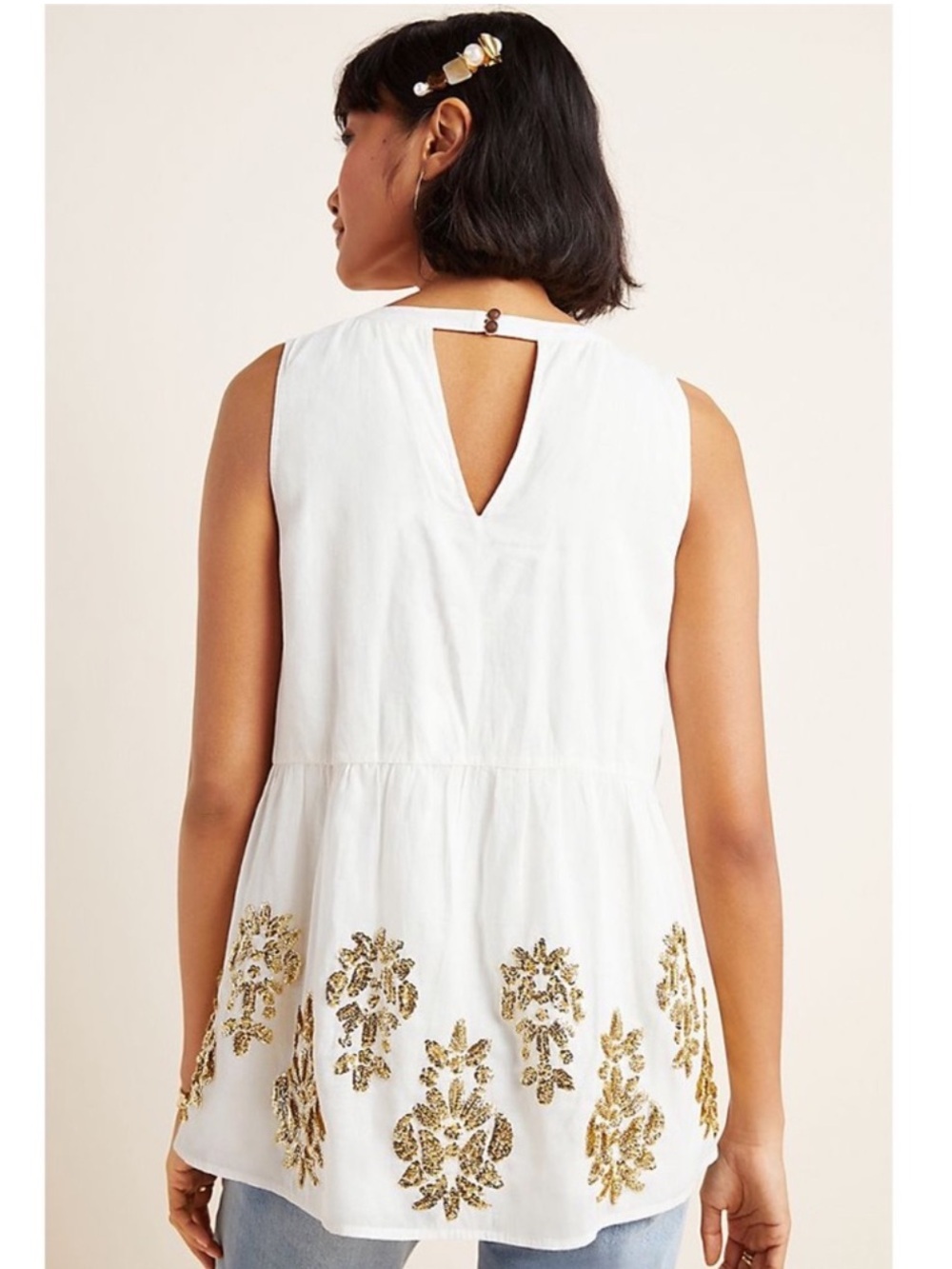 Maeve Anthropologie Simona Sequined
Babydoll Blouse XS - Picture 2 of 7